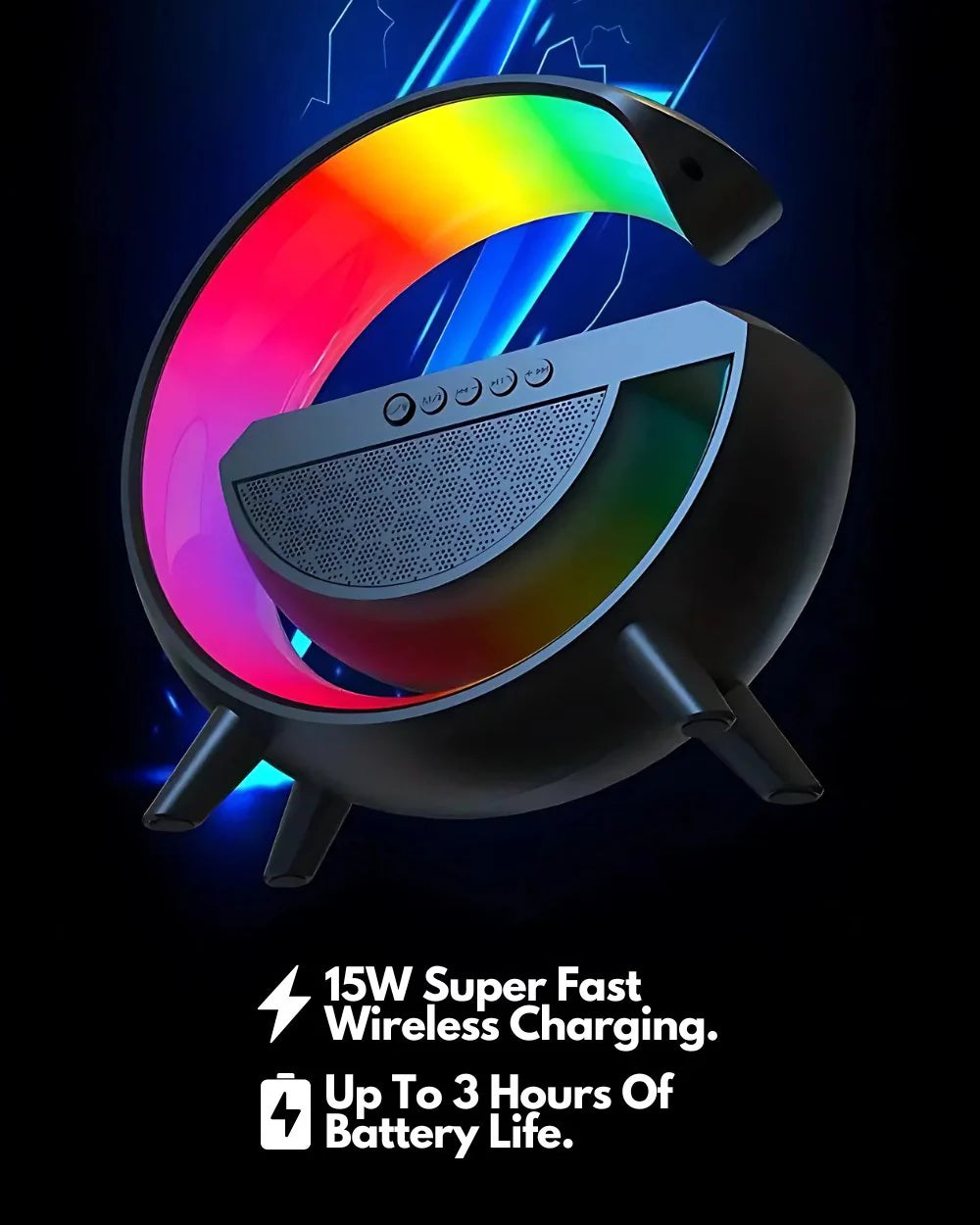 G Lamp – Wireless Charger, Bluetooth speaker, LED Lamp