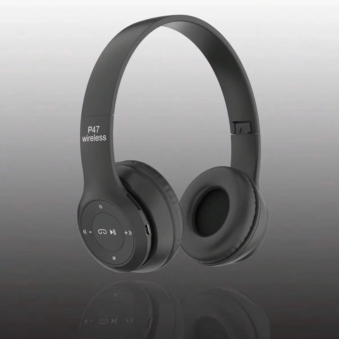 Wireless Bluetooth Foldable Headphones with Mic – HiFi Bass Stereo