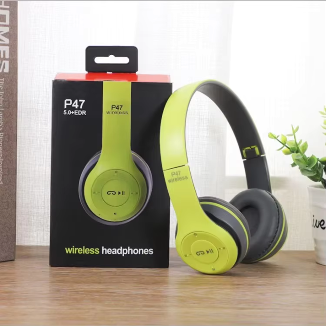 Wireless Bluetooth Foldable Headphones with Mic – HiFi Bass Stereo