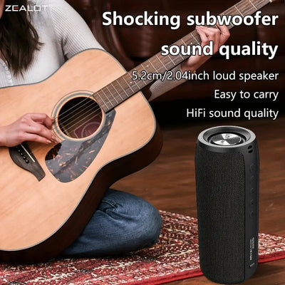 Portable Bluetooth Speaker – Deep Bass, Waterproof, Dual Pairing Stereo Sound