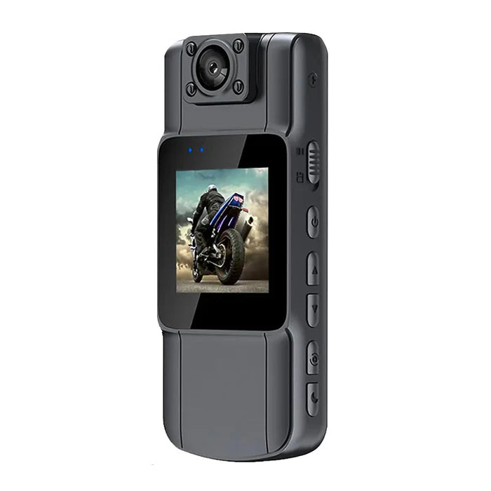 4K Body Camera – Wearable Action Cam with Infrared Night Vision & 180° Rotating Lens