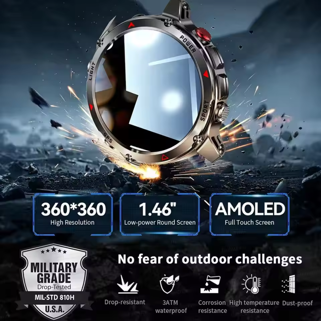 Airwatch Titan X Smartwatch – GPS, Bluetooth Calling, SMS Notifications, Waterproof Sports Watch