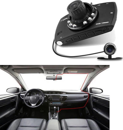 Dual Lens Car Dash Cam – Front & Rear 1080P Full HD Dash Camera with Night Vision