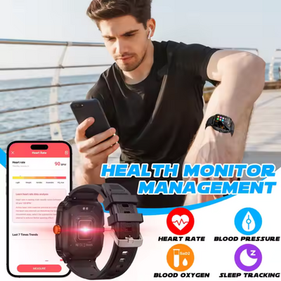 Airwatch Titan X – Rugged Smartwatch with Fitness Tracking, SMS & Calls, Waterproof