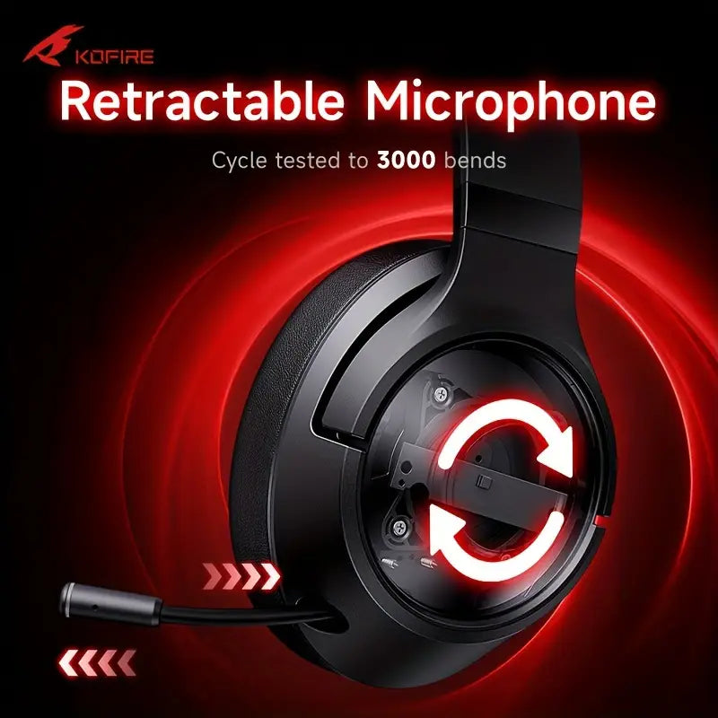 Airwatch Foldable Wired Gaming Headset – Deep Bass, Noise Cancelling Over-Ear Headphones with Mic