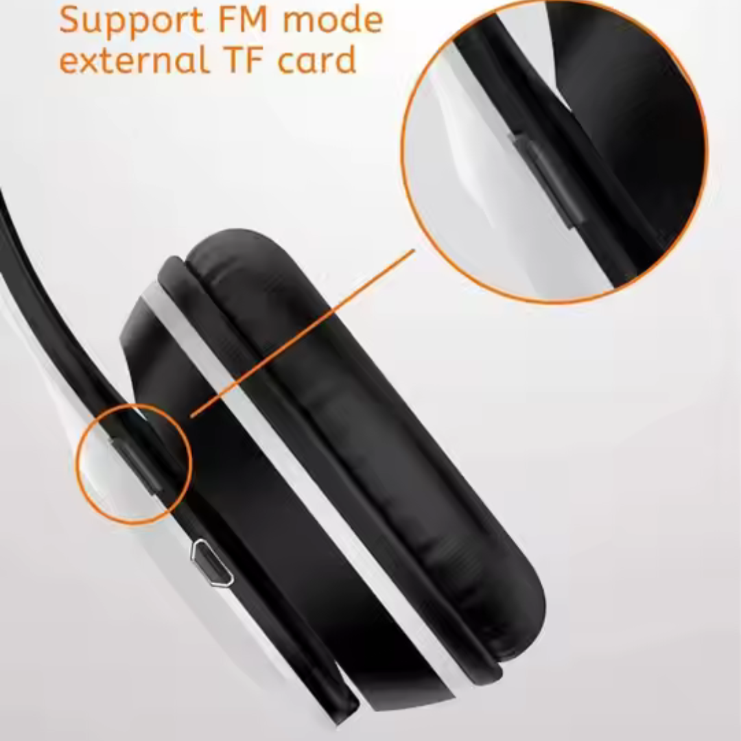 Wireless Bluetooth Foldable Headphones with Mic – HiFi Bass Stereo