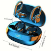 Bluetooth Sports Earbuds with Ear Hooks – Powerful Sound & LED Display Case