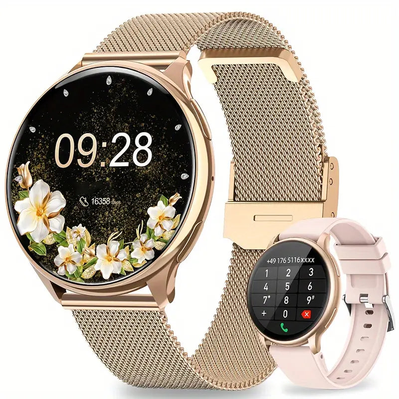 Women’s Smartwatch – Elegant Mesh Strap & Fitness Tracker, Notifications