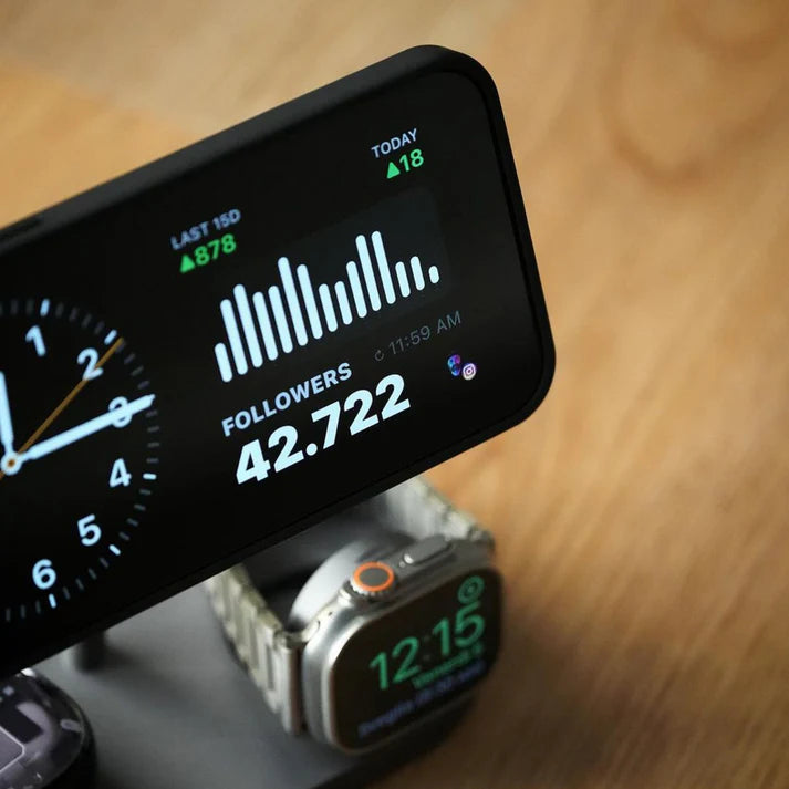 3-in-1 Wireless Charging Stand – Fast Magnetic Charger for Phone, Watch & Earbuds