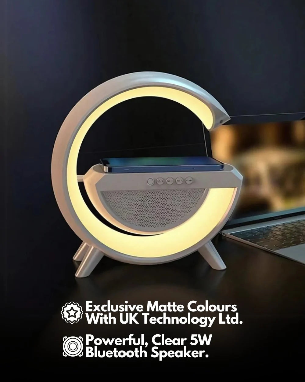 G Lamp – Wireless Charger, Bluetooth speaker, LED Lamp