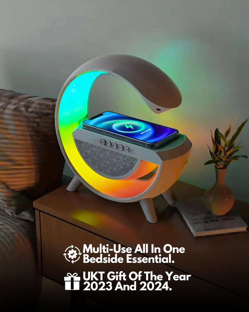 G Lamp – Wireless Charger, Bluetooth speaker, LED Lamp