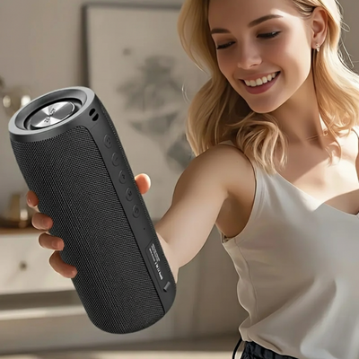 Portable Bluetooth Speaker – Deep Bass, Waterproof, Dual Pairing Stereo Sound