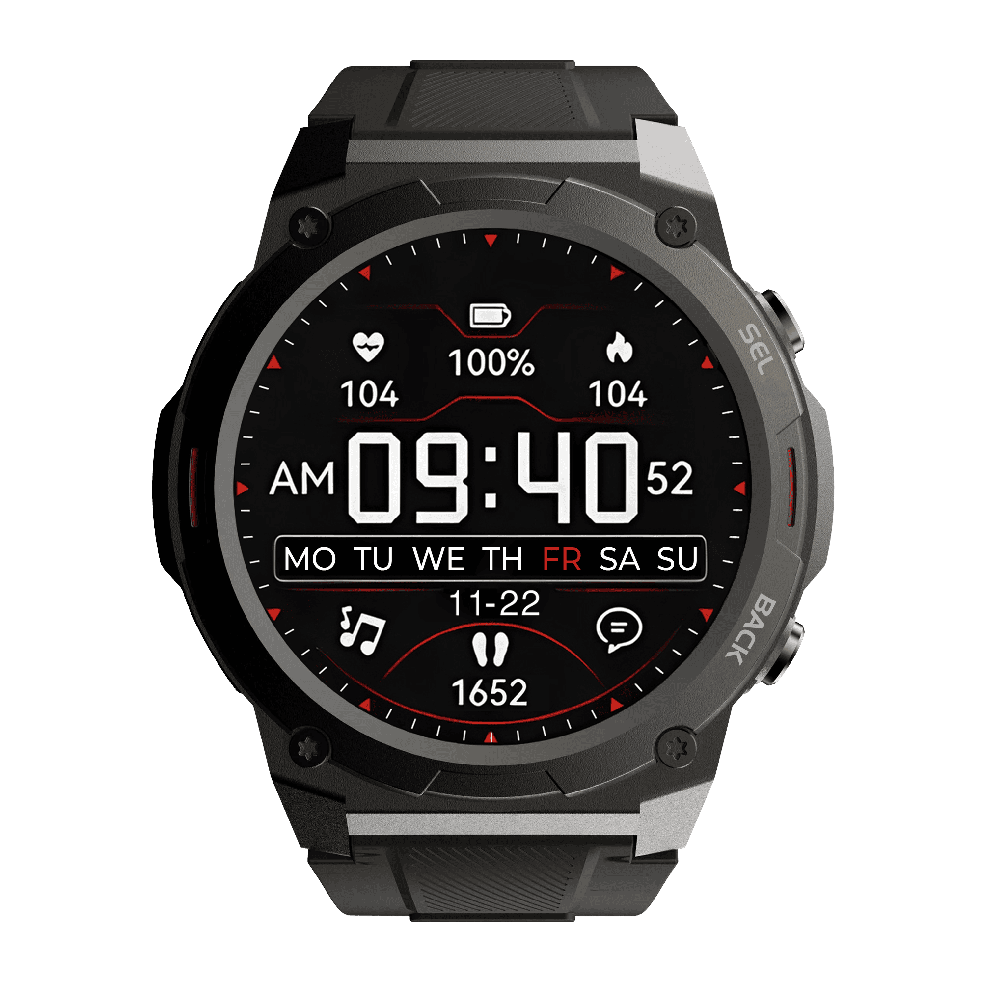 Airwatch Pro Ultra 2.0 Smartwatch – Rugged Fitness Tracker Watch | Waterproof, Heart Rate, GPS