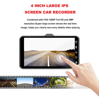 Wireless Dual Dash Camera – Front & Rear 1080P HD with Night Vision & Loop Recording
