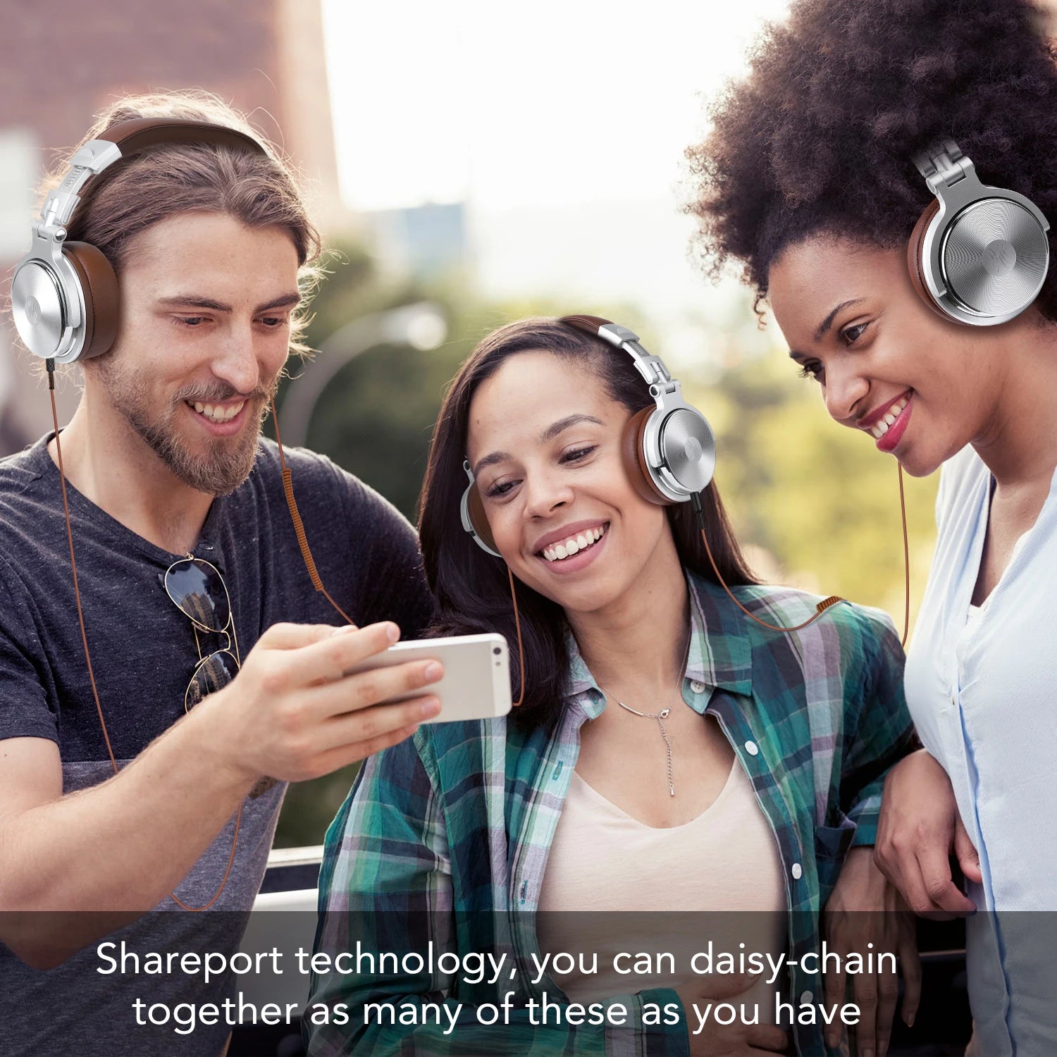 Studio DJ Headphones with Mic – Wired Over Ear Monitoring Headphones