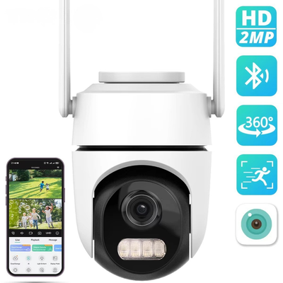 Outdoor WiFi PTZ Security Camera IP66 – 360° Night Vision & Motion Detection