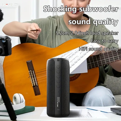 Portable Bluetooth Speaker – Deep Bass, Waterproof, Dual Pairing Stereo Sound