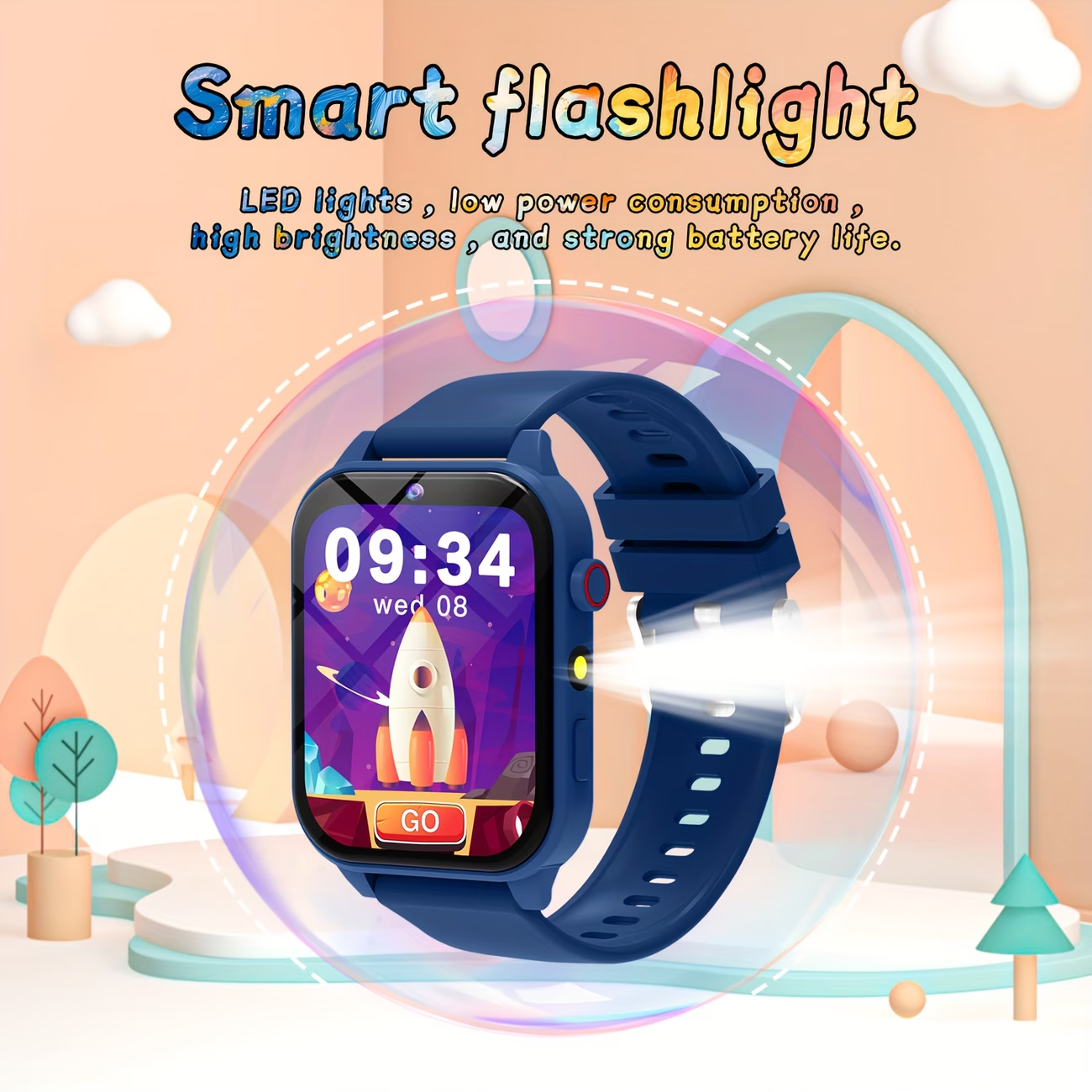 Airwatch Kids Smartwatch – Touchscreen, Built-in Camera, Games, Flashlight & Alarm Clock