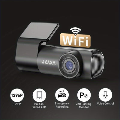 Mini 2K Dash Cam for Cars – 145° Wide Angle, Night Vision, Voice Control & 32GB Memory Card