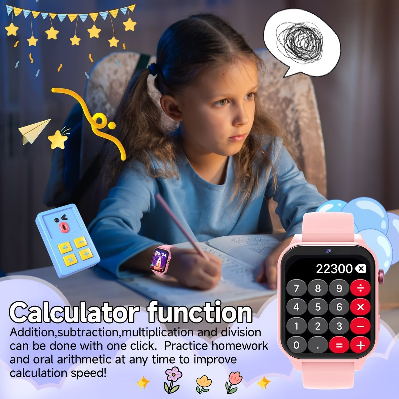 Airwatch Kids Smartwatch – Touchscreen, Built-in Camera, Games, Flashlight & Alarm Clock