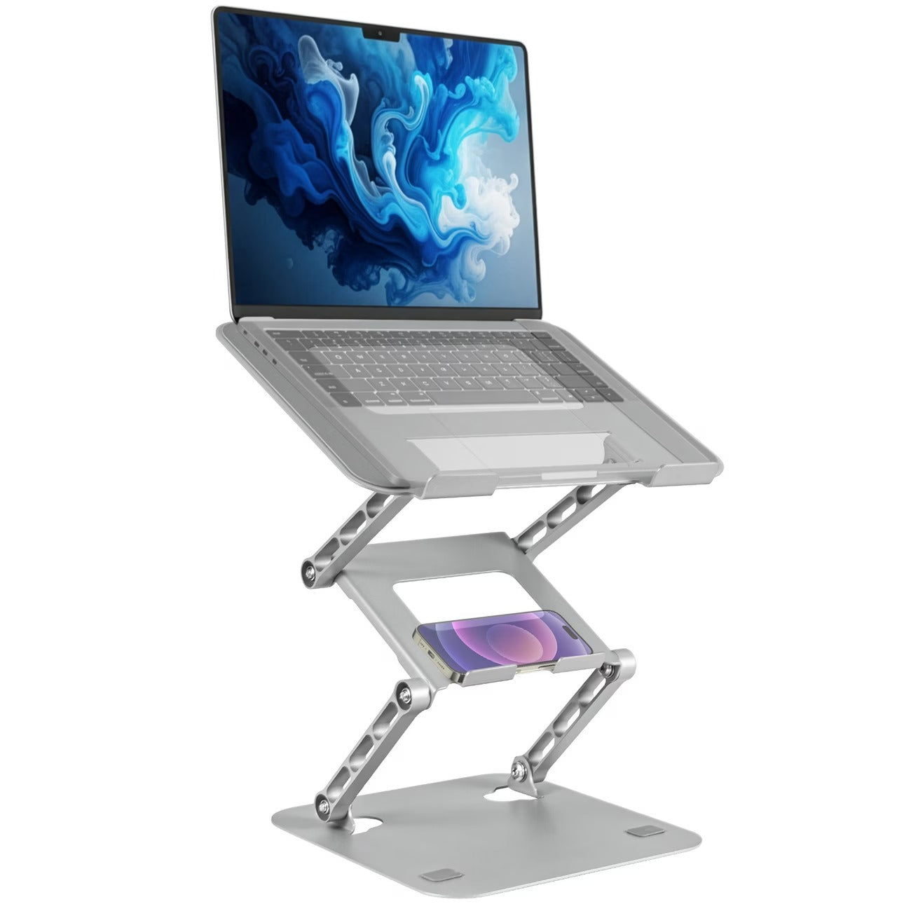 Desktop Laptop Stand with Height Adjustment & Phone Holder