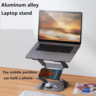 Desktop Laptop Stand with Height Adjustment & Phone Holder
