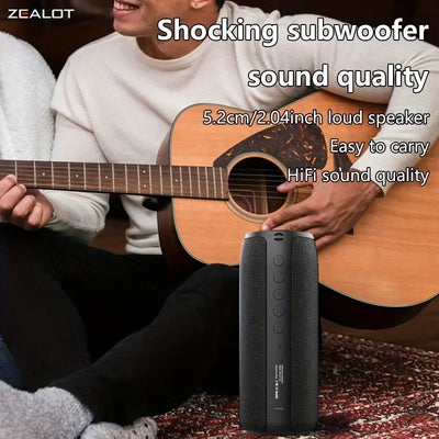 Portable Bluetooth Speaker – Deep Bass, Waterproof, Dual Pairing Stereo Sound