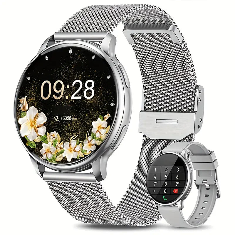Women’s Smartwatch – Elegant Mesh Strap & Fitness Tracker, Notifications