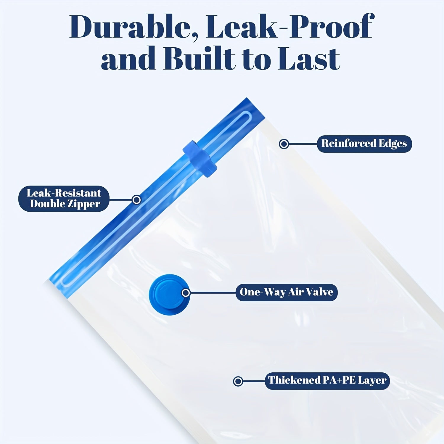 10-Pack Space Saving Vacuum Storage Bags with Hand Pump
