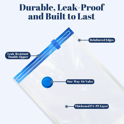 10-Pack Space Saving Vacuum Storage Bags with Hand Pump