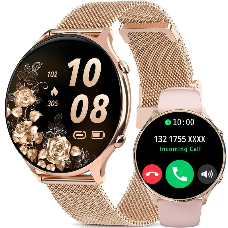 Women’s Smartwatch – Elegant Mesh Strap & Fitness Tracker, Notifications