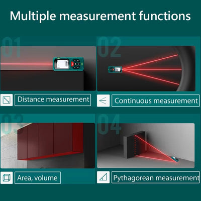 Compact Laser Measuring Tool with Digital Distance Display