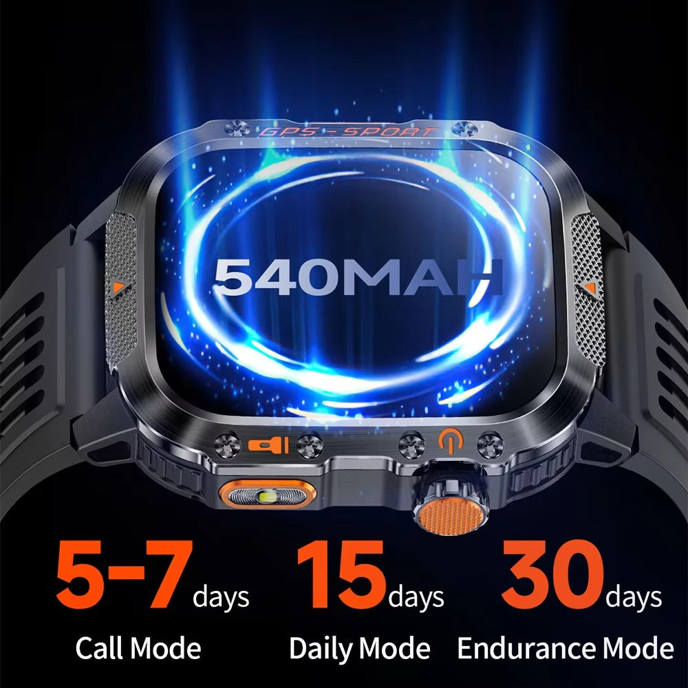Airwatch Rugged Military Smartwatch – GPS Compass Tactical Watch for Men