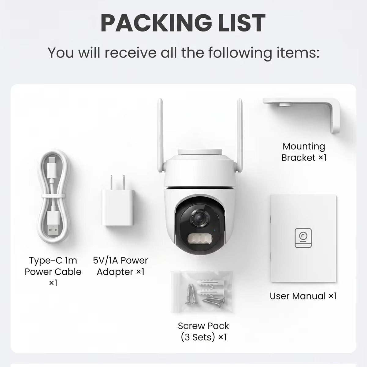 Outdoor WiFi PTZ Security Camera IP66 – 360° Night Vision & Motion Detection