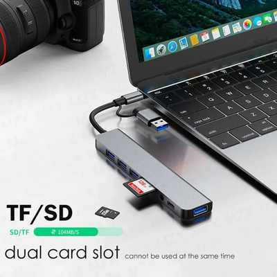 8-in-1 USB-C Hub – Multiport Adapter with HDMI, USB & Charging for Laptop