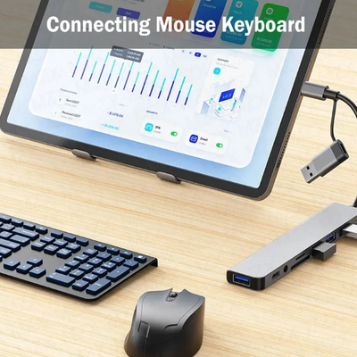 8-in-1 USB-C Hub – Multiport Adapter with HDMI, USB & Charging for Laptop