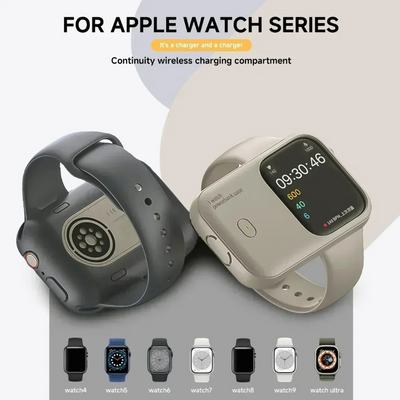 Portable Wireless Charger for Apple Watch – Magnetic Power Bank Fast Charging