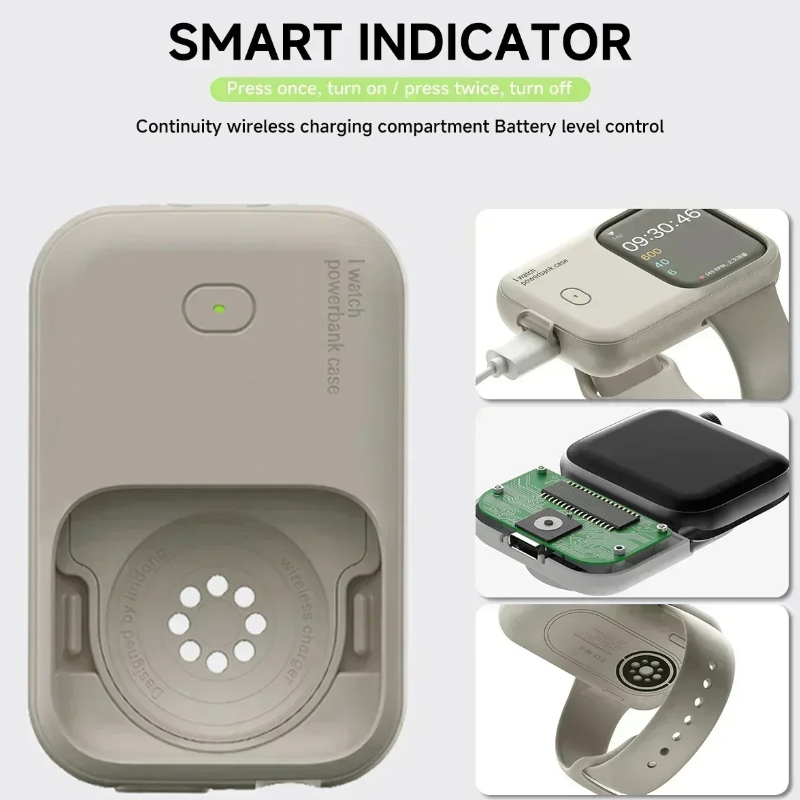Portable Wireless Charger for Apple Watch – Magnetic Power Bank Fast Charging