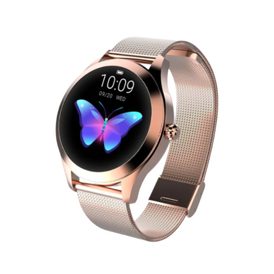Women’s Elegant Smartwatch Fitness Tracker – Heart Rate Monitor with Mesh Strap