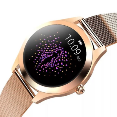 Women’s Elegant Smartwatch Fitness Tracker – Heart Rate Monitor with Mesh Strap