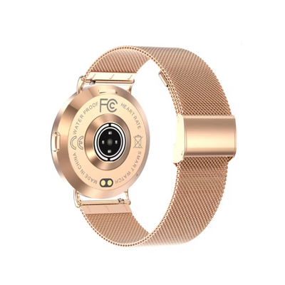 Women’s Elegant Smartwatch Fitness Tracker – Heart Rate Monitor with Mesh Strap