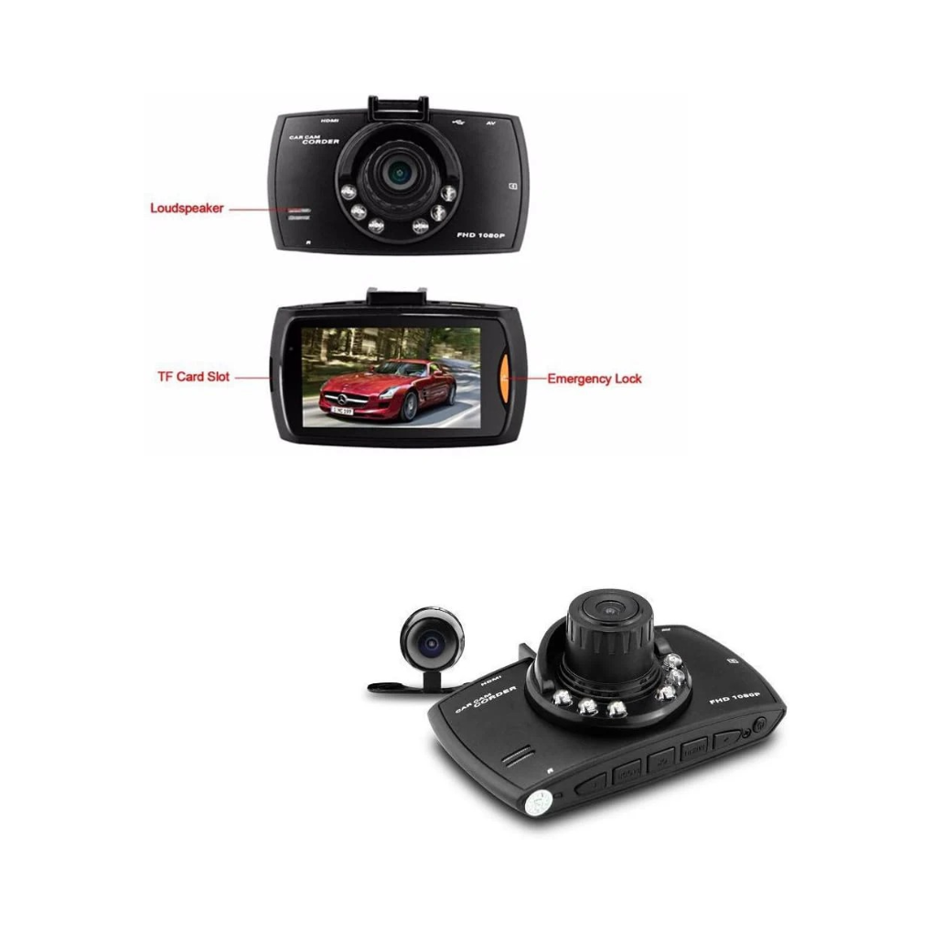 Dual Lens Car Dash Cam – Front & Rear 1080P Full HD Dash Camera with Night Vision