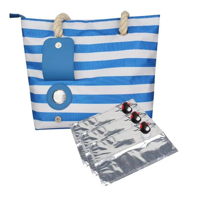 Insulated Cooler Tote Bag with Built-In Drink Dispenser