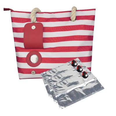 Insulated Cooler Tote Bag with Built-In Drink Dispenser