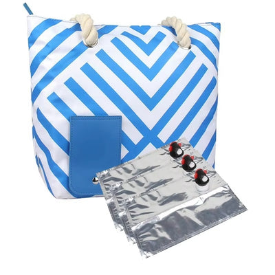 Insulated Cooler Tote Bag with Built-In Drink Dispenser