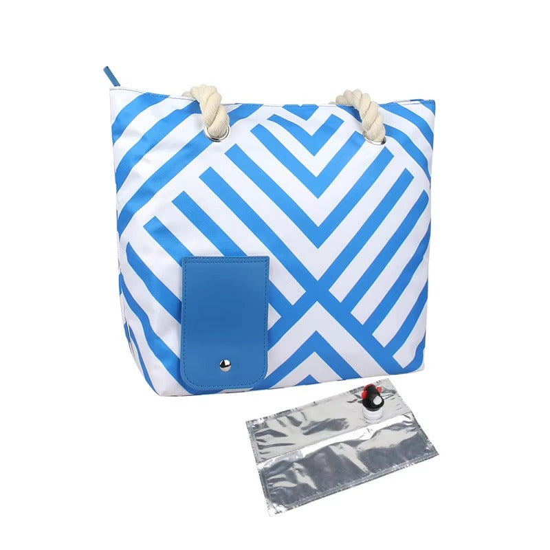 Insulated Cooler Tote Bag with Built-In Drink Dispenser