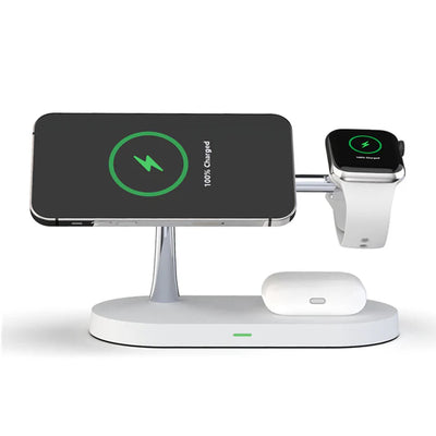 4-in-1 MagSafe Wireless Charging Station – Fast Charger Stand for iPhone, Watch & AirPods