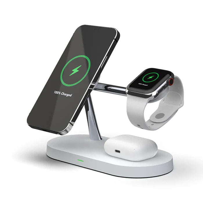4-in-1 MagSafe Wireless Charging Station – Fast Charger Stand for iPhone, Watch & AirPods