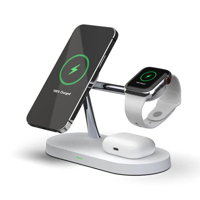 4-in-1 MagSafe Wireless Charging Station – Fast Charger Stand for iPhone, Watch & AirPods